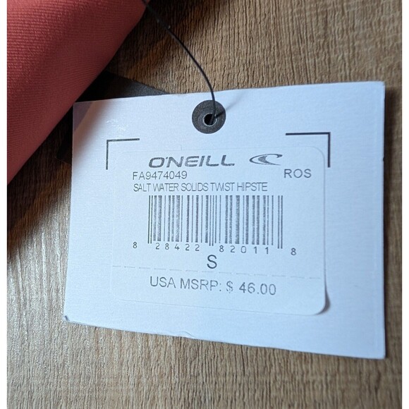 NWT O'Neill Saltwater Swimsuit Bikini Bottom Size S Cheeky Pink Twist Hipster - Picture 5 of 6